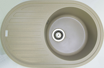 Мийка гранітна овальна Adamant ELLIPSIS 770х500х200, Сахара 02