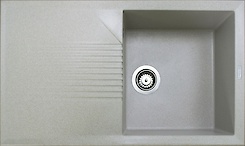 Мийка гранітна прямокутна Adamant NOVAK 860х500х240, Сахара 02