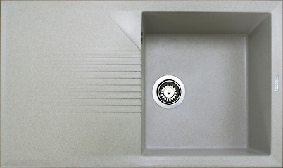 Мийка гранітна прямокутна Adamant NOVAK 860х500х240, Сахара 02