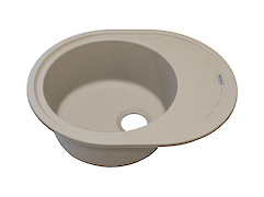 Мойка гранитная овальная Adamant OVUM 620х500х200, Сахара 02