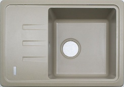 Мойка гранитная прямоугольная Adamant SLIM 620x435x200, Сахара 02