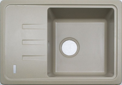 Мийка гранітна прямокутна Adamant SLIM 620x435x200, Сахара 02