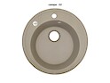 Мийка гранітна прямокутна Adamant SUN 510x200,, Сахара 02