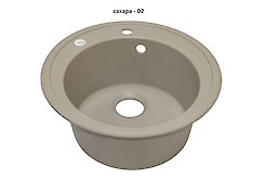 Мойка гранитная круглая Adamant SUN 510x200,, Сахара 02