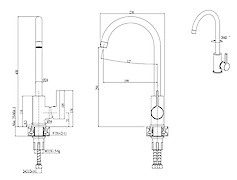 Змішувач Elleci C01 bianco titano 68