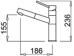 Змішувач Elleci Reno, колір titanium 73