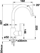 Змішувач BLANCO MIDA, колір шампань
