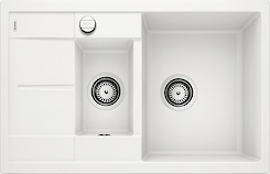 Мийка гранітна прямокутна BLANCO METRA 6 S Compact, 780х500х190, колір білий