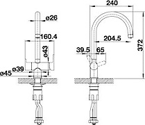 Змішувач BLANCO TRIMA, колір хром