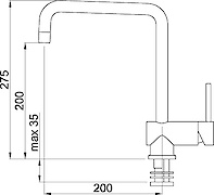 Смеситель Elleci SENNA CROMATO, цвет нержавеющая сталь