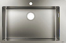 Мийка з нержавіючої сталі прямокутна HANSGROHE S711-F660 760х500х190, колір нержавіюча сталь