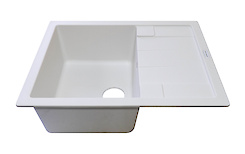 Мийка гранітна прямокутна Adamant ANILA 650х500х200, Білий 01