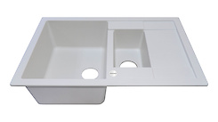 Мийка гранітна овальна Adamant ANILA PLUS 780х500х200, Білий 01