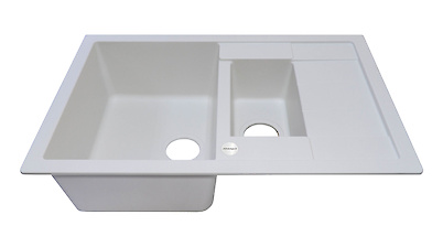 Мийка гранітна овальна Adamant ANILA PLUS 780х500х200, Білий 01