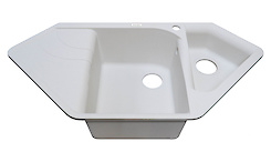 Мийка гранітна кутова Adamant SPIRIT 1000х500х225, Білий 01