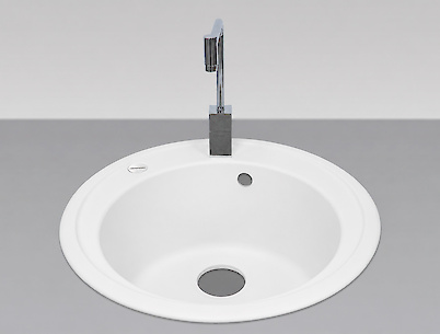 Мойка гранитная круглая Adamant SUN 510x200, Белый 01