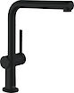Змішувач HANSGROHE TALIS M54 з висувним душем 72808670, колір чорний