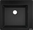 Мойка гранитная HANSGROHE S510-F450, 560x510x205, цвет graphite black