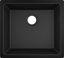 Мойка гранитная HANSGROHE S510-U450 под столешницу 500x450x205, цвет graphite black