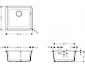 Мойка гранитная HANSGROHE S510-U450 под столешницу 500x450x205, цвет graphite black