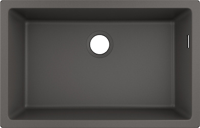 Мийка гранітна HANSGROHE S510-U660 під стільницю 710x450x205, колір stone grey
