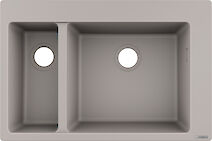 Мойка гранитная HANSGROHE S510-F635 встраиваемая мойка 770x510x205, цвет concrete grey