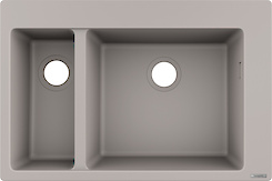 Мийка гранітна HANSGROHE S510-F635, 770x510x205, колір concrete grey