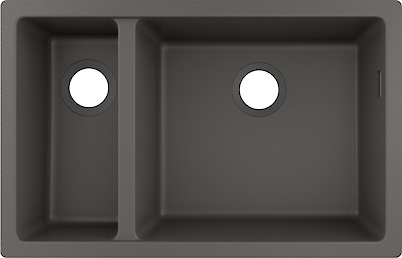 Мийка гранітна HANSGROHE S510-U635 під стільницю 710x450x205, колір stone grey