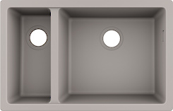 Мийка гранітна HANSGROHE S510-U635 під стільницю 710x450x205, колір concrete grey