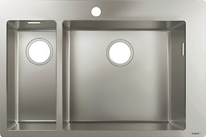 Мийка з нержавіючої сталі прямокутна HANSGROHE S711-F655, 755х500х190, колір нержавіюча сталь