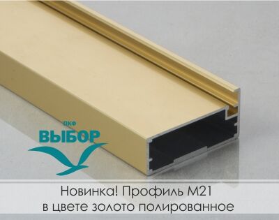 Новинка! Профиль М21 в цвете золото полированное