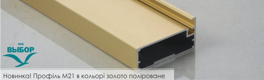 Новинка! Профіль М21 в кольорі золото поліроване