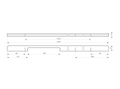 Ручка профиль Virno Lines 406/1024, никель браш