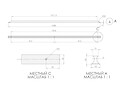 Мебельная профильная ручка Virno Lines 408/1024, черный