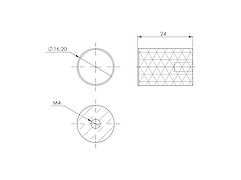 Меблева кнопка ручка Virno Lines 407, чорний