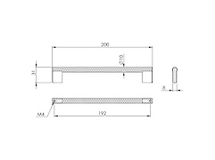Меблева рейлінгова ручка Virno Lines 407/192, чорний