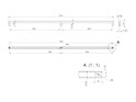Мебельная рейлинговая ручка Virno Lines 409/960, никель браш