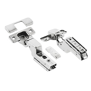 Петля GTV SOLID PRO быстросъемная внутренняя c доводчиком, с линейной монтажной планкой с эксцентриком h=0 и заглушками, никель