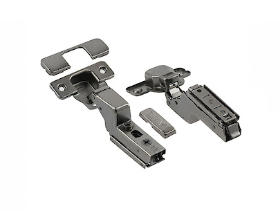 Петля GTV SOLID PRO быстросъемная внутренняя c доводчиком, с линейной монтажной планкой с эксцентриком h=0 и заглушками, черный
