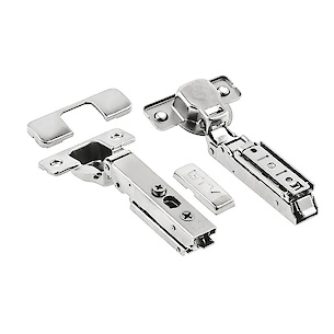 Петля GTV SOLID PRO  быстросъемная накладная c доводчиком, с линейной монтажной планкой с эксцентриком h=0 и заглушками, никель