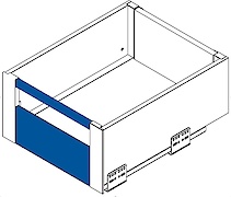 Передняя панель H=95 и релинг L=1200 GTV для внутреннего ящика AXIS PRO, белый