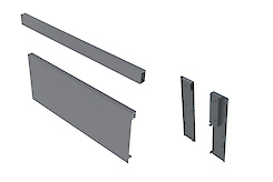 Передняя панель H=95, релинг L=1200 и заглушки для ящика Axis Pro, антрацит
