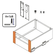 Соединитель передней панели ящика GTV AXIS PRO H=120, антрацит