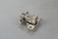 Штольна завіса GTV кутова 90° з дотягувачем з коротким плечем, з монтажною планкою  h=0, нікель