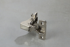 Штольна завіса GTV кутова 90° з дотягувачем з коротким плечем, з монтажною планкою  h=0, нікель