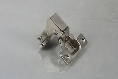 Штольна завіса GTV кутова 90° з дотягувачем з коротким плечем, з монтажною планкою  h=0, нікель