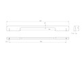 Мебельная профильная ручка Virno Lines 406/320, черный матовый