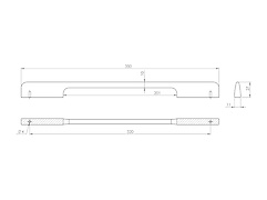 Меблева профільна ручка Virno Lines 406/320, хром