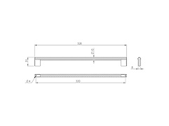 Меблева рейлінгова ручка Virno Lines 407/320, колір рожеве золото/чорний