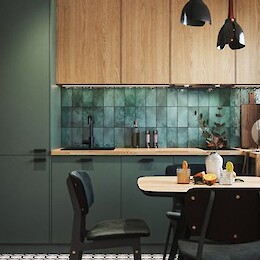 МДФ Verde Salvia 9146 SM прекрасно подходит для кухонь